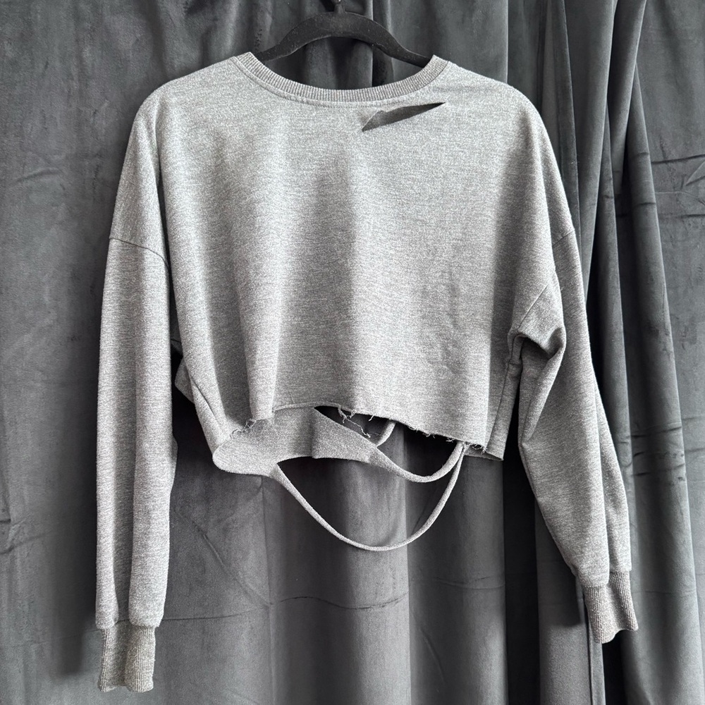 Upcycled Women's Cropped Sweatshirt